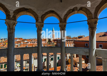 Vista dal Palazzo Contarini del Bovolo a Venezia Italia Foto Stock