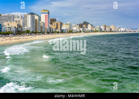 Spiaggia di Leblon a Rio de Janeiro Foto Stock