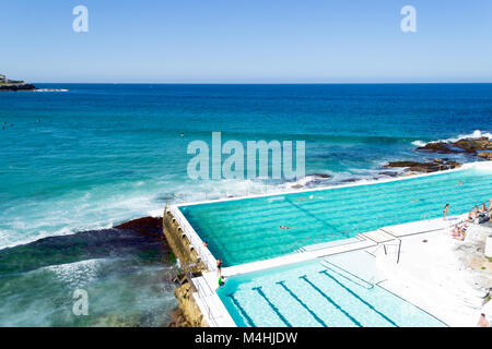 Famoso Bondai Beach a Sydney Foto Stock
