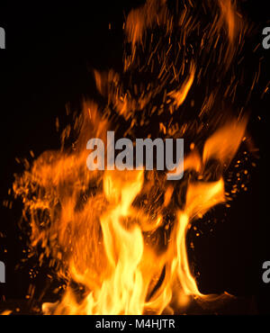 fiamme del fuoco Foto Stock
