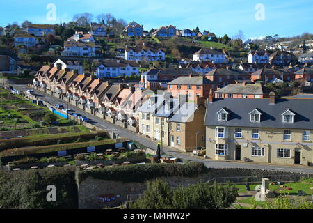 Grazioso villaggio di pescatori di birra in East Devon Foto Stock