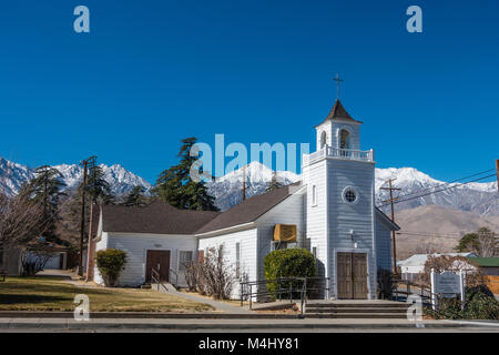 La storica Pioneer Memorial United Methodist Church di indipendenza, California. Foto Stock