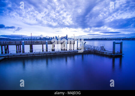 La mattina presto sunrise in Seattle Washington Foto Stock