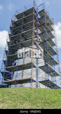 Lighthouse vicino a padre island texas in costruzione Foto Stock