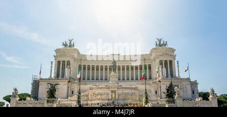 Il Vittoriano Memorial in Piazza Venezia, Roma Foto Stock