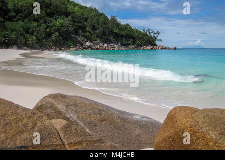 Anse Georgette, Praslin, Seicelle Foto Stock