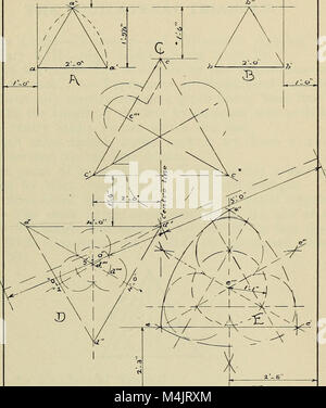 Disegno Architettonico - un libro di testo che combina la parctical istruzioni ed esempi che lo studente deve, con la suggestiva programmi, problemi supplementari, etc, richiesto dall'insegnante, (14783900385) Foto Stock