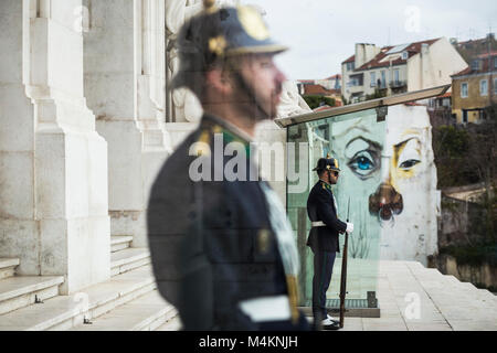 Le protezioni presso il Palacio de Sao Bento a Lisbona, Portogallo. Foto Stock