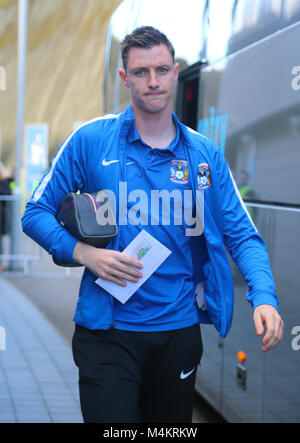 Coventry City Dominic Hyam arrivando davanti a Emirates FA Cup, quinto round in abbinamento alla AMEX Stadium, Brighton. Foto Stock