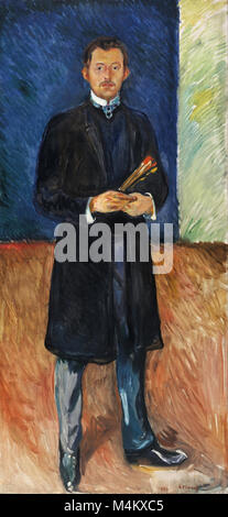 Edvard Munch, autoritratto con spazzole. 1904. 197 Foto Stock