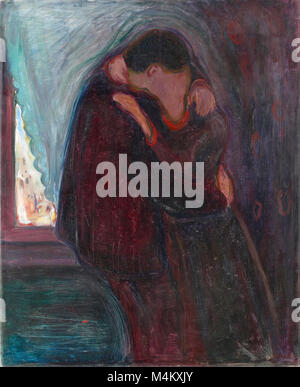 Edvard Munch, il bacio, 1897 Foto Stock