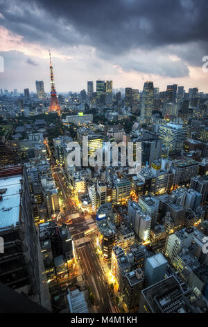 La torre di Tokyo City View Foto Stock