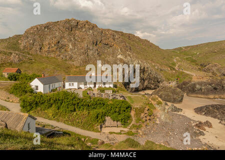 Kynance Cove Cafe - Kynance Cove, Cornwall, Regno Unito. Foto Stock