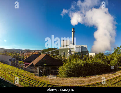 Il Burgess BioPower, impianto di combustione della biomassa in business Berlino, NH, Stati Uniti d'America. Foto Stock