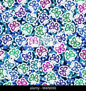 Seamless, simbolico farfalle Illustrazione Vettoriale