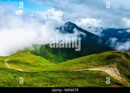 Il pittoresco paesaggio estivo nella giornata di sole Foto Stock