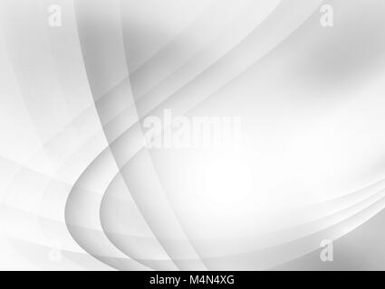 Grigio e bianco il colore della curva della linea sullo sfondo con copia spazio, illustrazione vettoriale Illustrazione Vettoriale