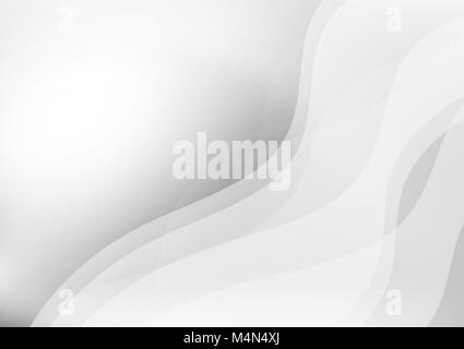 Il grigio e il bianco colore geometrica wave design moderno su sfondo astratto, illustrazione vettoriale Illustrazione Vettoriale