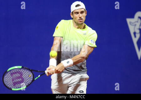 Bueos Aires, Argentina. Xvi Feb, 2018. Dominic Thiem durante i quarti di Buenos Aires ATP 250 questo venerdì il tribunale centrale di Buenos Aires Lawn Tennis, Argentina. Credito: Néstor J. Beremblum/Alamy Live News Foto Stock