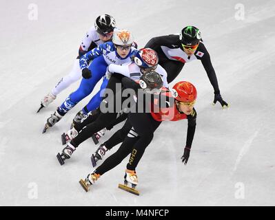 Pyeongchang, Corea del Sud. 7 febbraio, 2018. Jinyu Li (CHN). Short track. Gangneung ice arena. Pyeongchang2018 Olimpiadi invernali. Gangneung. Repubblica di Corea. 17/02/2018. Credito: Sport In immagini/Alamy Live News Foto Stock