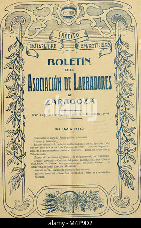Boletn de la Asociacin de Labradores de Zaragoza (20388487745) Foto Stock