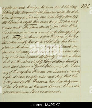 Boston City i lavori del Consiglio, sintesi dei verbali del Consiglio di Assessori (1839) (14761941611) Foto Stock