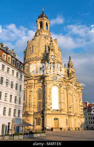 La restaurata chiesa di Nostra Signora di Dresda, Germania Foto Stock