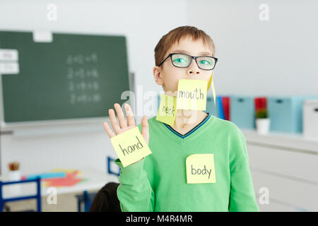 Imparare le parti del corpo Foto Stock