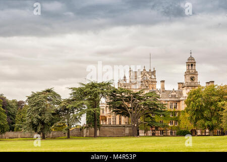 Thoresby Hall un grado che ho elencato del XIX secolo casa di paese in Budby, Nottinghamshire, Inghilterra Foto Stock