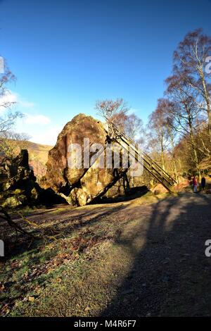 Bowder pietra - andesite grande masso di lava Foto Stock