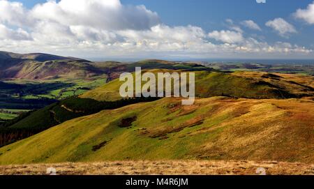 In autunno la luce solare sulla scopa e Greystones Foto Stock