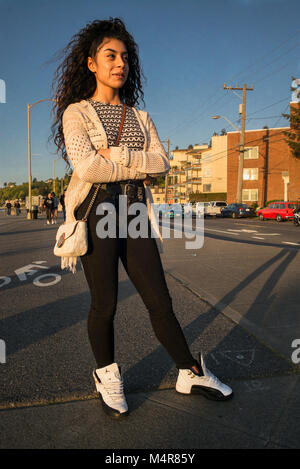 Stati Uniti, Washington, Seattle, West Seattle, Alki Beach Foto Stock