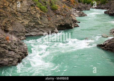 Kawarau River vicino Roaring Meg, Nuova Zelanda, Isola del Sud Foto Stock