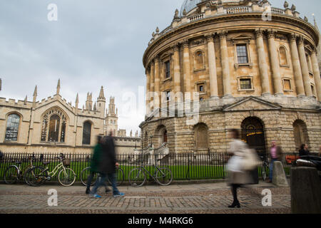 Libreria Radclife, Oxford University, Inghilterra Foto Stock