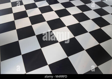 Bianco e nero pavimento a scacchi, stock photo Foto Stock