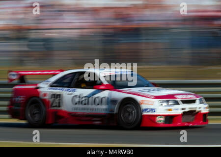 24H di Le Mans 1996,Nissan Skyline GT-R LM, Kazuyoshi Hoshino, Masahiro Hasemi,Toshio Suzuki Foto Stock