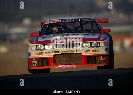 24H di Le Mans 1996, Nissan Skyline GT-R LM; Kazuyoshi Hoshino; Masahiro Hasemi; Toshio Suzuki Foto Stock