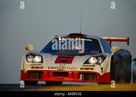 24H di Le Mans 1996, la McLaren F1 GTR,John Nielsen,dott. Thomas Bscher, Peter Kox Foto Stock