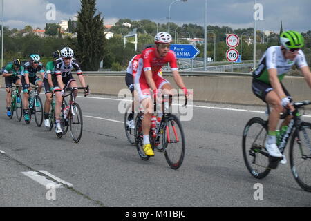 Algarve, Portogallo. 18 Febbraio, 2018. Ultimo giorno del tour in bicicletta: Volta ao Algarve. Credito: Angelo DeVal/Alamy Live News Foto Stock