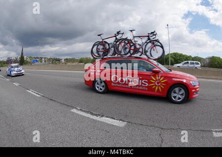 Algarve, Portogallo. 18 Febbraio, 2018. Ultimo giorno del tour in bicicletta: Volta ao Algarve. Credito: Angelo DeVal/Alamy Live News Foto Stock