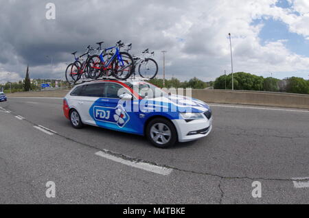 Algarve, Portogallo. 18 Febbraio, 2018. Ultimo giorno del tour in bicicletta: Volta ao Algarve. Credito: Angelo DeVal/Alamy Live News Foto Stock