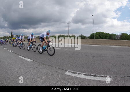 Algarve, Portogallo. 18 Febbraio, 2018. Ultimo giorno del tour in bicicletta: Volta ao Algarve. Credito: Angelo DeVal/Alamy Live News Foto Stock