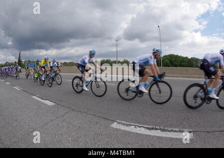 Algarve, Portogallo. 18 Febbraio, 2018. Ultimo giorno del tour in bicicletta: Volta ao Algarve. Credito: Angelo DeVal/Alamy Live News Foto Stock