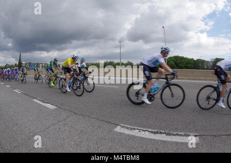 Algarve, Portogallo. 18 Febbraio, 2018. Ultimo giorno del tour in bicicletta: Volta ao Algarve. Credito: Angelo DeVal/Alamy Live News Foto Stock