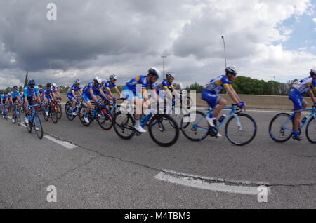 Algarve, Portogallo. 18 Febbraio, 2018. Ultimo giorno del tour in bicicletta: Volta ao Algarve. Credito: Angelo DeVal/Alamy Live News Foto Stock