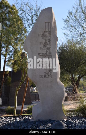 Il secondo emendamento monumento Wesley Bolin Plaza Arizona Capitol Phoenix in Arizona 1/27/18 Foto Stock