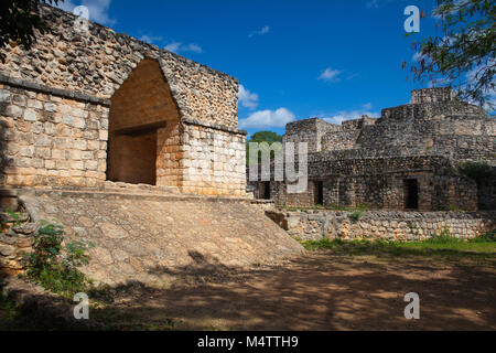 Le maestose rovine in Ek Balam. Ek Balam è un Yucatec-Maya sito archeologico entro il comune di Temozón, Yucatan, Messico. Foto Stock