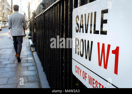 Savile Row, Londra W1 Foto Stock