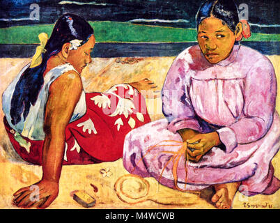 Paul Gauguin, donne tahitiane sulla spiaggia Foto Stock
