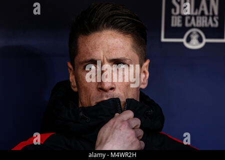 Fernando Torres (Atletico de Madrid). La Liga match tra Atlético de Madrid vs Athletic Club Bilbao alla Wanda Metropolitano stadium in Madrid, Spagna, 18 febbraio 2018. Credito: Gtres Información más Comuniación on line, S.L./Alamy Live News Foto Stock